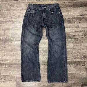 Y2K US Polo Assn Baggy Embroidered Pockets Skater Dark Wash Jeans 36x33
